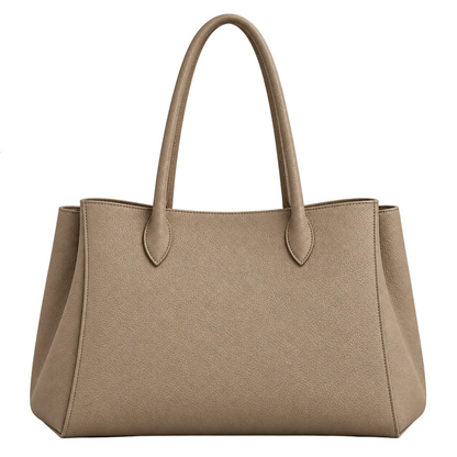 BagRadiance Sandstone Soft Faux Leather Tote Handbag